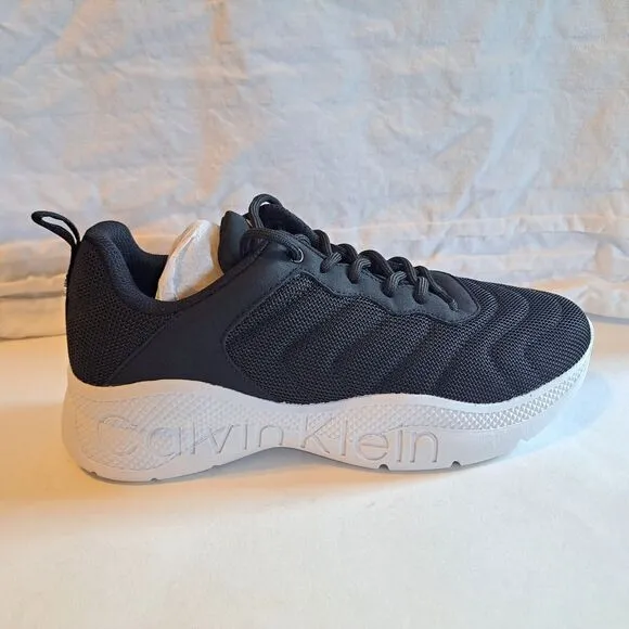 Calvin Klein KC Cecyle Black White Sneaker Athletic Shoe Women's 9.5M New In Box