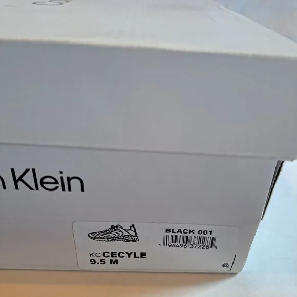 Calvin Klein KC Cecyle Black White Sneaker Athletic Shoe Women's 9.5M New In Box