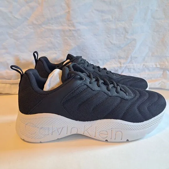 Calvin Klein KC Cecyle Black White Sneaker Athletic Shoe Women's 9.5M New In Box