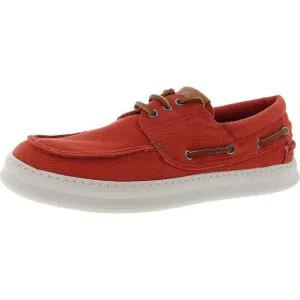 Camper Mens Runner Four Red Lace-Up Canvas Boat Shoes New