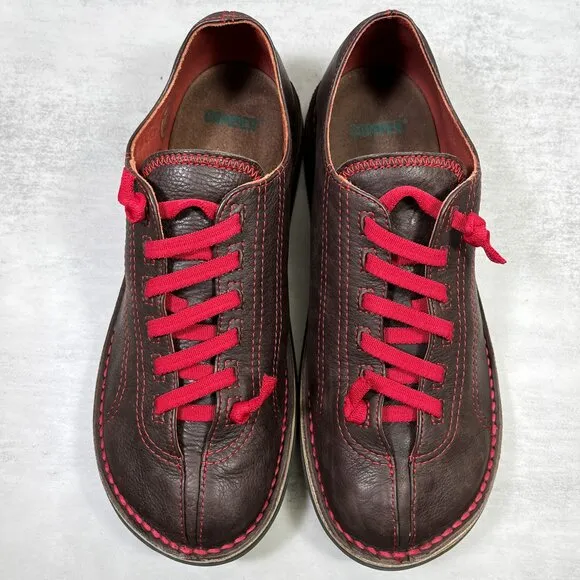 Camper Peu Cami Beetle Leather Shoes - Size EU 41 / Men's 8 / Women's 10