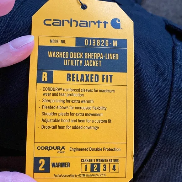 Carhartt Duck Washed Relaxed fit New men’s coat Sherpa Lined Utility jacket