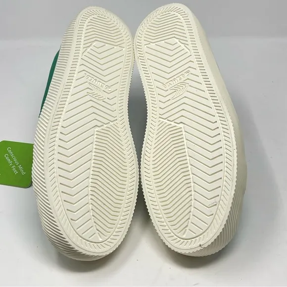 Cariuma OCA Low Shoes Womens 13 Mens 11.5 Green Canvas Lace Up Sneakers Un…
