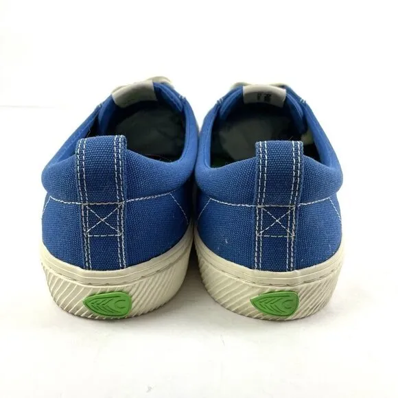 Cariuma OCA Low Sneakers Women 12.5 Men 11 Blue Canvas Pantone Lace Up Shoes