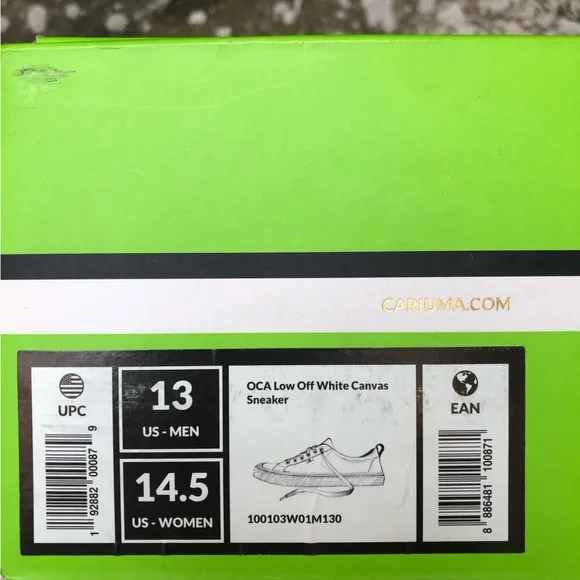 Cariuma Off-White Canvas OCA Low Shoes Men's Size 13
