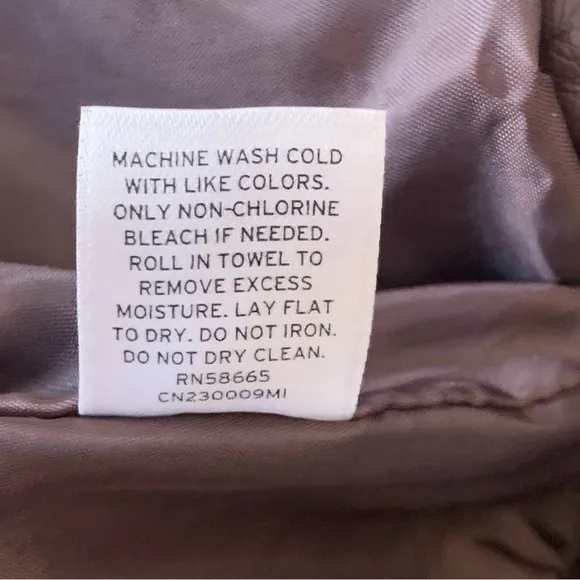 CASLON Jacket Brown Faux Leather Size Large Ruffle