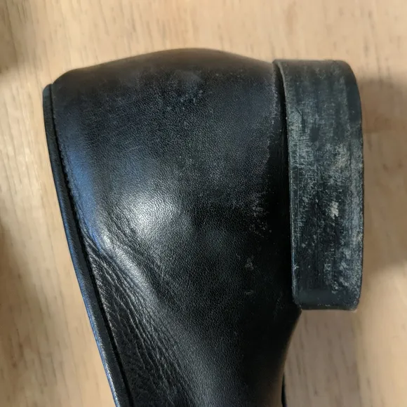 Celine black leather loafer 38 1/2