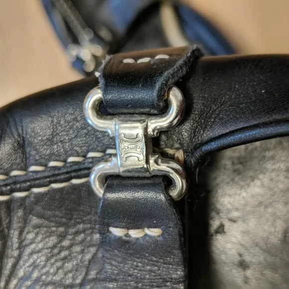 Celine black leather loafer 38 1/2