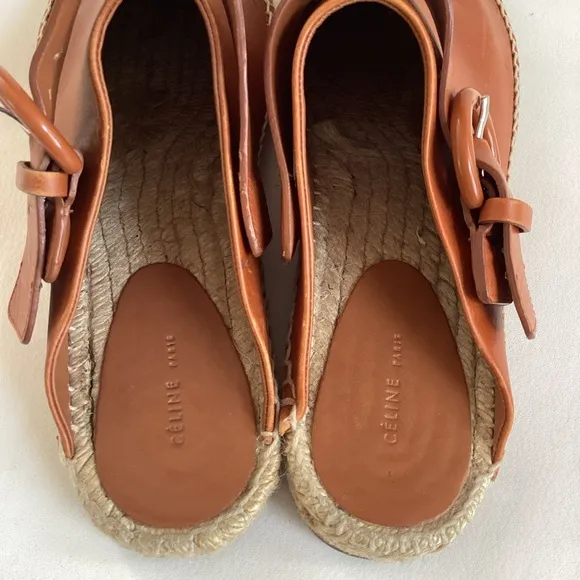 Celine Celine By Phoebe Philo Espadrille Slip-On Shoes with Jute Sole SZ 8.5
