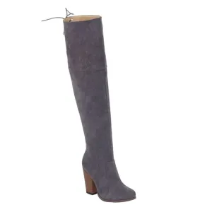 Chase &amp; Chloe Max-2 Women's Over The Knee Thigh High Suede Chunky Heel Boots