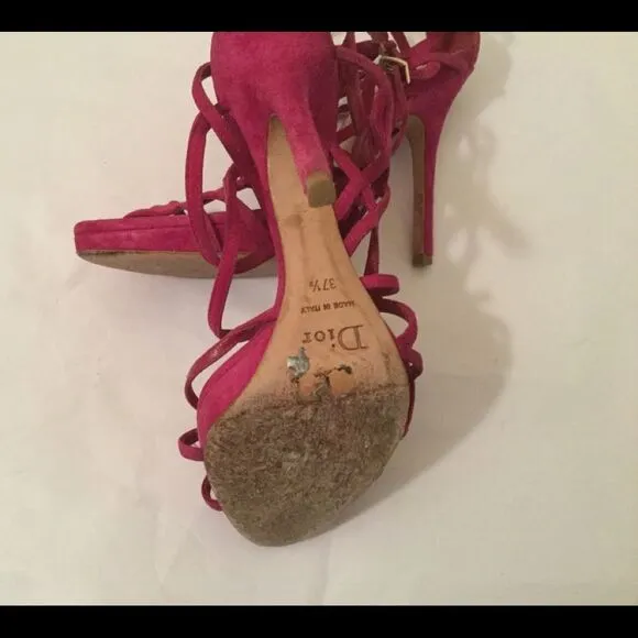 Christian Dior women’s Shoes pink Strappy Chain