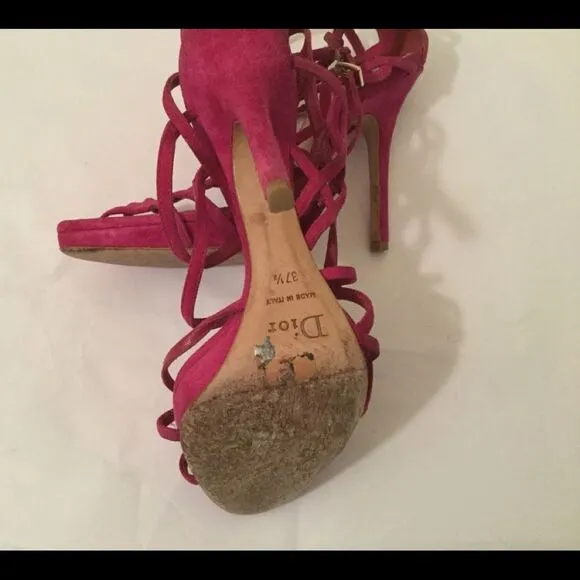 Christian Dior women’s Shoes pink Strappy Chain
