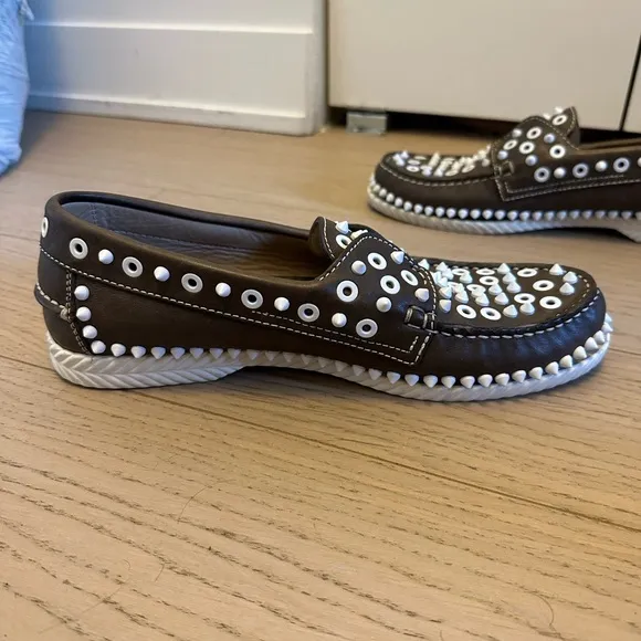 Christian Louboutin Studded Boat Shoes
