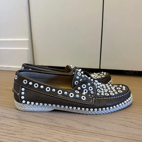 Christian Louboutin Studded Boat Shoes