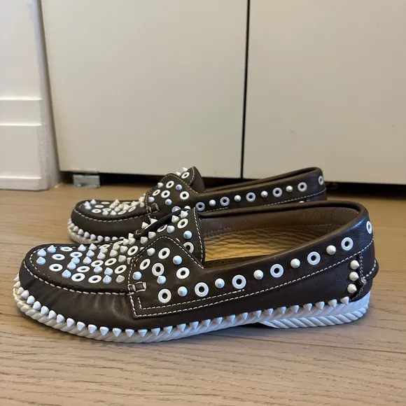 Christian Louboutin Studded Boat Shoes