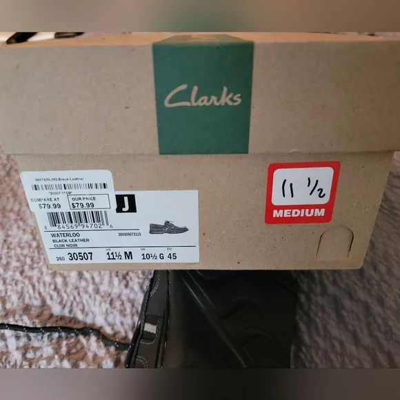 Clarks Black Boat Shoes