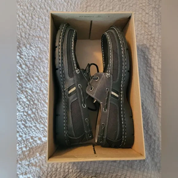 Clarks Black Boat Shoes