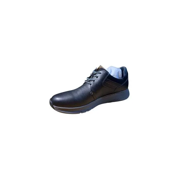 Clarks Collection Men’s Motion Trek Pt Black Leather Shoes Size 11
