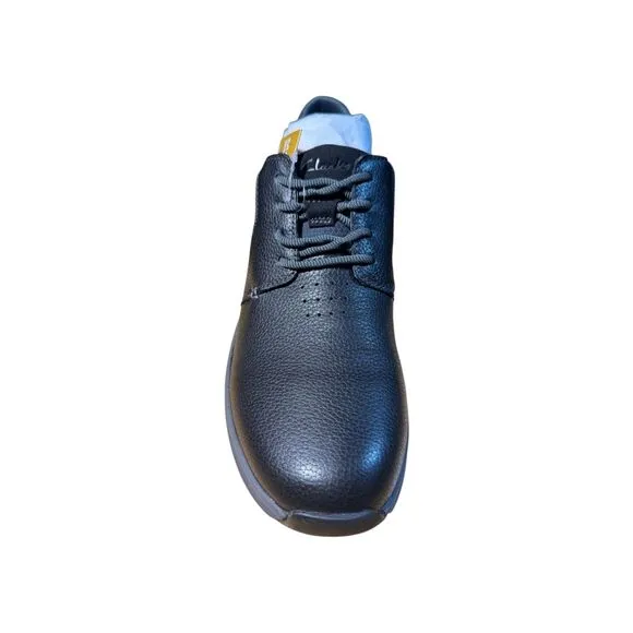 Clarks Collection Men’s Motion Trek Pt Black Leather Shoes Size 11
