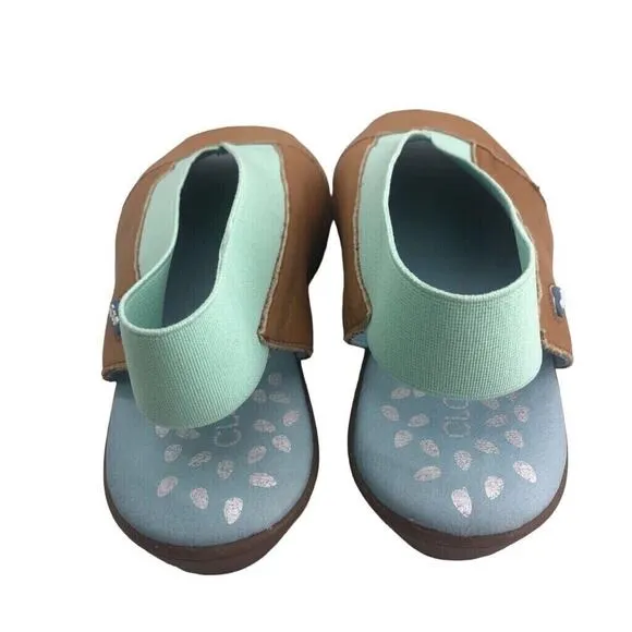 Cloud Shoes Womens 8 Brown Green Leather Cushioned Comfort EU 38