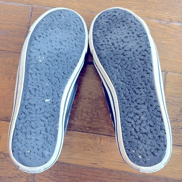 COACH Felix Laceless A5010 Jacquard Black White Logo Sneakers Shoes