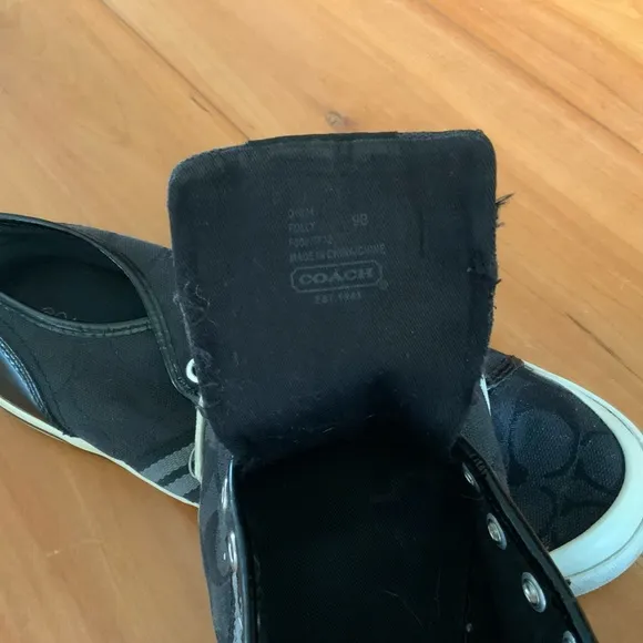 Coach Polly Black low shoes size 9B