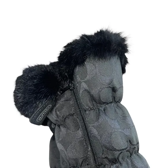 Coach Woman Theona Rabbit Fur Shoes Size 8