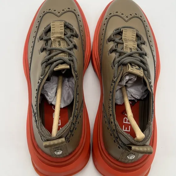 Cole Haan 5. Zerogrand Men’s Sz 9 WingTips Oxfords Soft Sage/burnt Leather Shoes