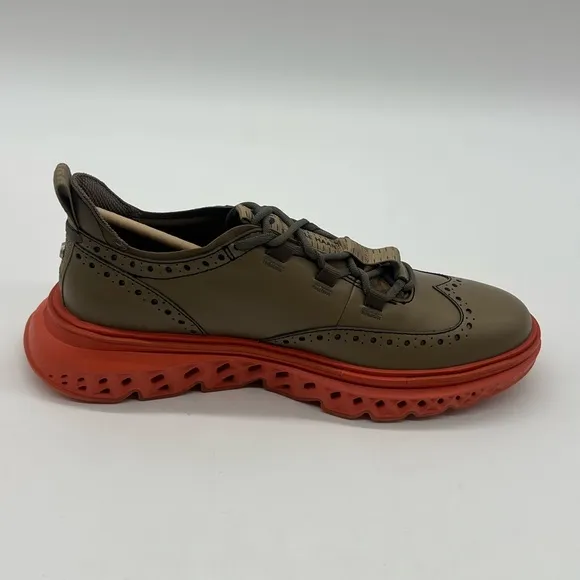 Cole Haan 5. Zerogrand Men’s Sz 9 WingTips Oxfords Soft Sage/burnt Leather Shoes