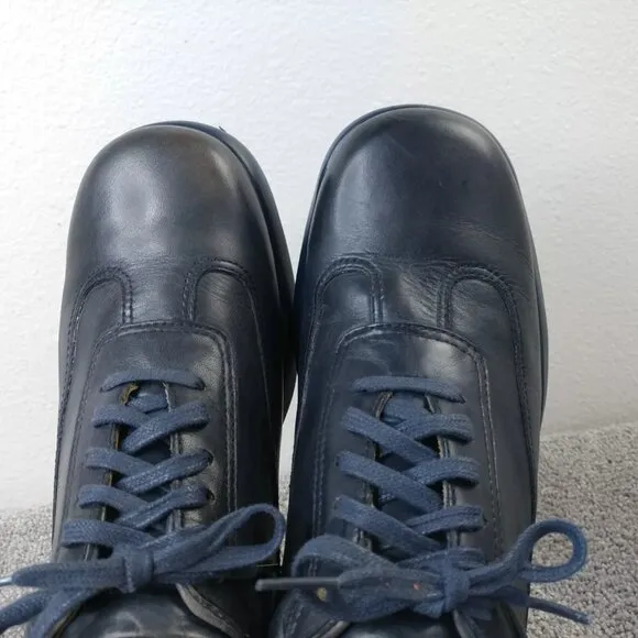 Cole Haan Air Conner Mens Size 8 Shoes Leather Lace Up Sneakers Blue NO INSOLES