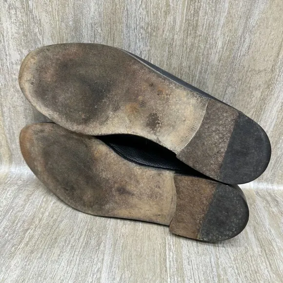 Cole Haan Bragano Loafer Shoes Mens‎ 10D Woven Brown Black Leather Tasseled