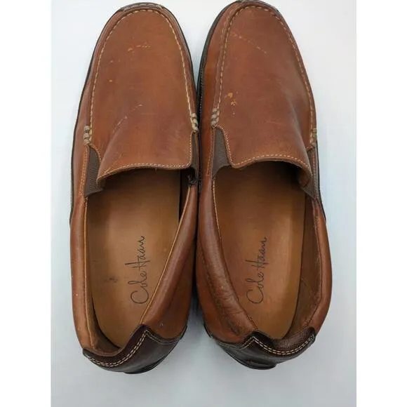 Cole Haan Brown Leather Slip-On Shoes Loafers Mens Size 10