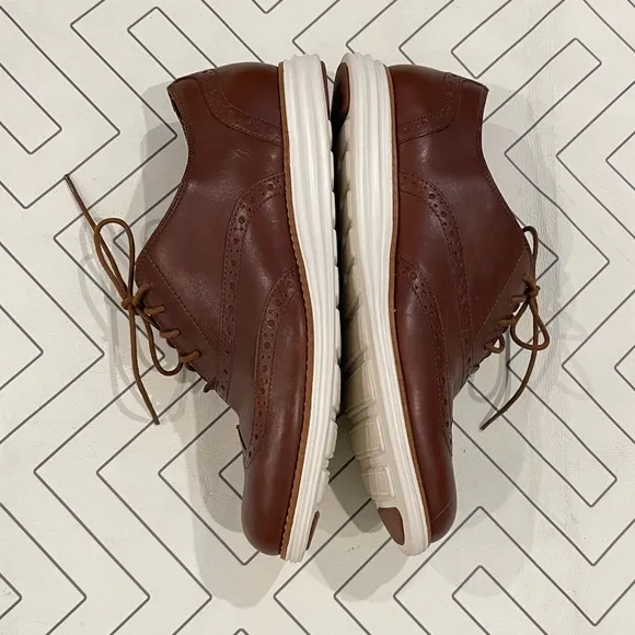 Cole Haan Brown Leather Zerogrand Oxford Shoes