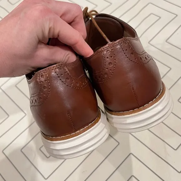 Cole Haan Brown Leather Zerogrand Oxford Shoes