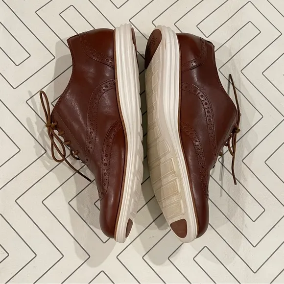 Cole Haan Brown Leather Zerogrand Oxford Shoes