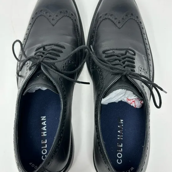 Cole Haan Grand 360 Men's Sz 9 Leather Wingtip Oxford Shoes C34262 Black