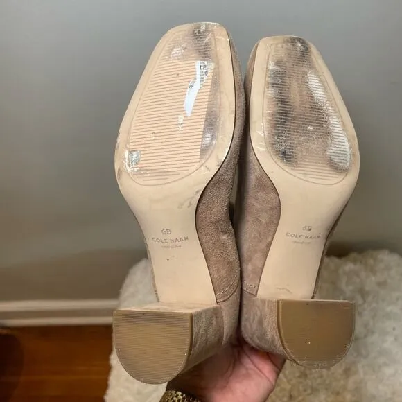 Cole Haan Grand 360 Suede Leather Block Heel Boots