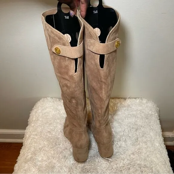 Cole Haan Grand 360 Suede Leather Block Heel Boots