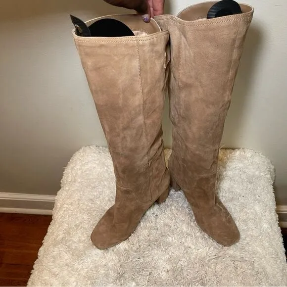 Cole Haan Grand 360 Suede Leather Block Heel Boots