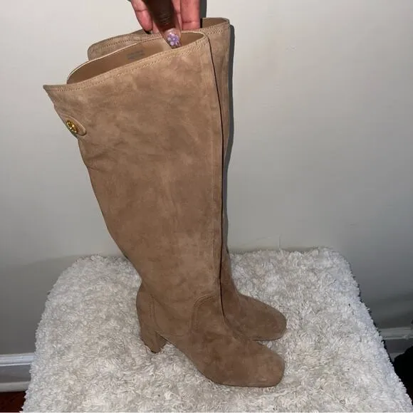 Cole Haan Grand 360 Suede Leather Block Heel Boots