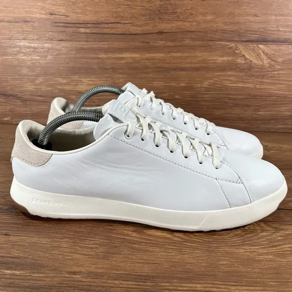 COLE HAAN Grandpro White Leather Oxfords Sneakers Men’s Size 9.5 Shoes