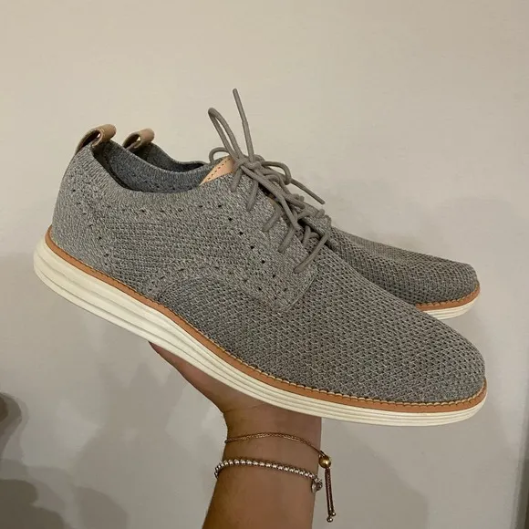 Cole Haan Gray Original grand Stitch lite Wing tip Shoes sz 9