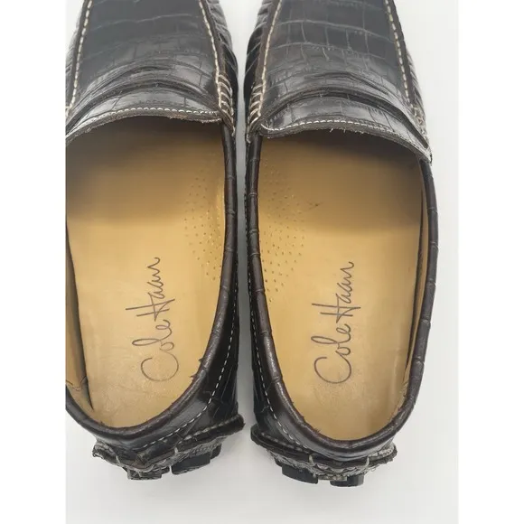 Cole Haan Howland C07504 Men's US 8M Brown Leather Penny Moccasin Loafer