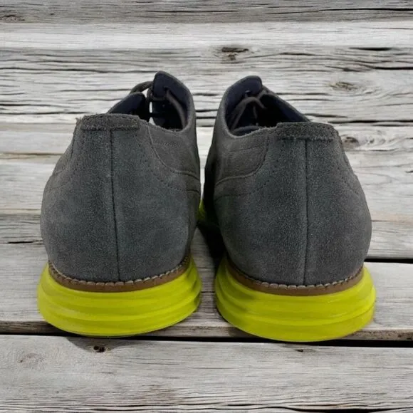 Cole Haan LunarGrand Mens Wing Tip Light Weight Gray Suede Oxford Shoes Size 11