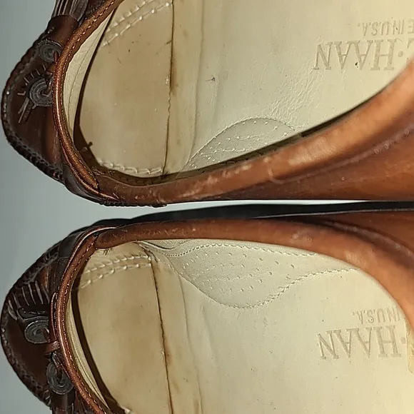 Cole Haan Mahogany Tassel Loafers Men's Leather Dress Shoes 11 C Vintage