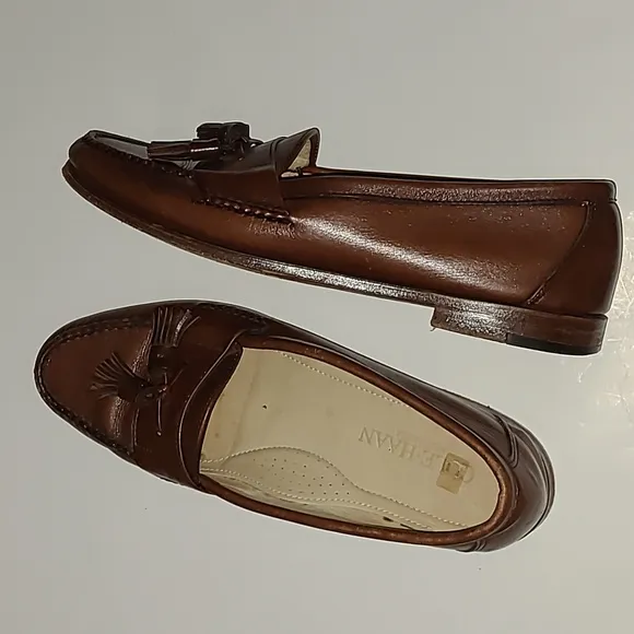 Cole Haan Mahogany Tassel Loafers Men's Leather Dress Shoes 11 C Vintage