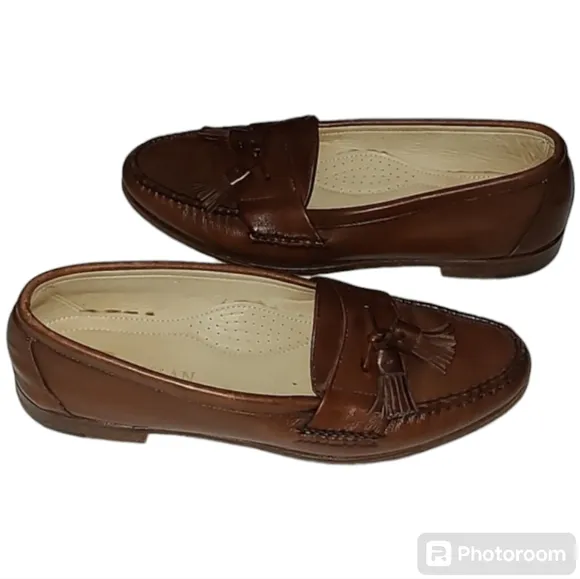 Cole Haan Mahogany Tassel Loafers Men's Leather Dress Shoes 11 C Vintage