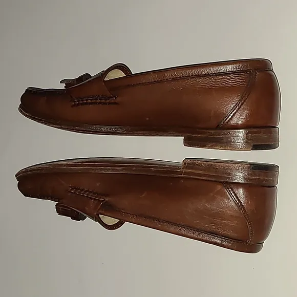 Cole Haan Mahogany Tassel Loafers Men's Leather Dress Shoes 11 C Vintage