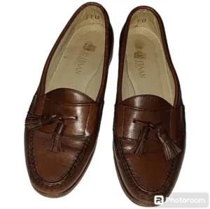 Cole Haan Mahogany Tassel Loafers Men's Leather Dress Shoes 11 C Vintage