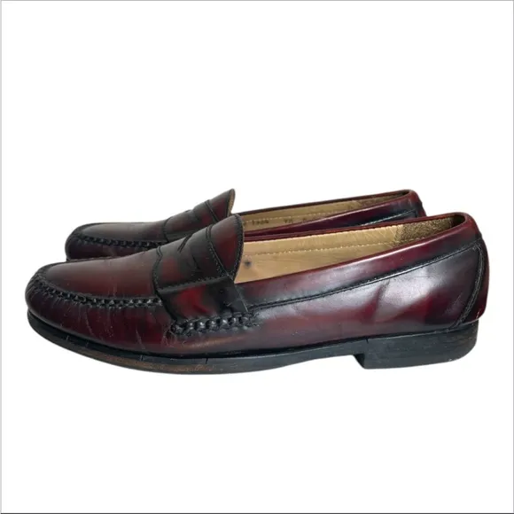 Cole Haan Men's Burgundy leather Loafers size 9 1/2 grandpa academia